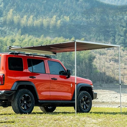 AFLEPCBRQ Tienda Techo Coche Toldo Lateral Impermeable para Coche, Refugio Solar, Toldo para Vehículo, para Remolque de Camping de Autocaravana (Color : D, Size : 200x250cm/6.6x8.2ft)