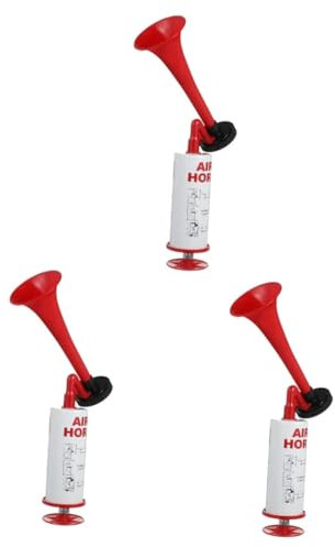 Toyvian 3stücke Air Horn Handpumpe Für Sportveranstaltungen Lautes Tragbares Cheer Horn Leuchtenden Farben Für Fußball Partys Und Feiern Robustes Material Aus Plastik Und Einfach Zu