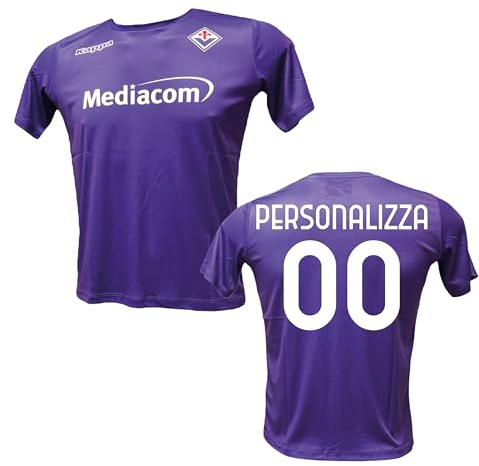 Maglia Fiorentina Personalizzata con il Tuo Nome o Giocatore Preferito creata utilizzando Maglia calcio Replica Autorizzata 2024-2025 Taglie da Adulto (IT, Testo, XXL, Regular, Regular, Viola)