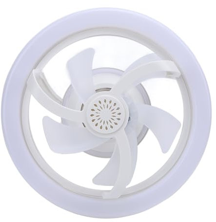 GOWENIC Steckdosen-Lüfterleuchte, Kleiner Deckenventilator, 360° Drehbar, 16 RGB-Farben, Fernbedienung, E27, Leiser LED-Deckenleuchter, Ventilator für Schlafzimmer, Küche, Garage