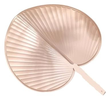 Abanico tejido de paja de plástico con hojas de palma, abanico de hoja de palma seca para fiesta de boda (albaricoque)