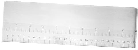 BESTOYARD Espátula Raspadora De Pastel 23 Cm Acero Inoxidable con Escala para Alisar Glaseado Herramienta para Decorar Pasteles y Repostería Profesional