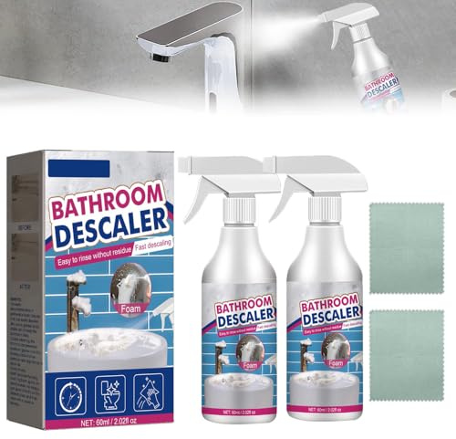 Fleckenentferner für hartnäckige Flecken, Multifunktional Duschkabinenreiniger, Kalkentferner Dusche Stark WC Reiniger, Badreiniger Extra Stark für Glas Kanalisation Toiletten