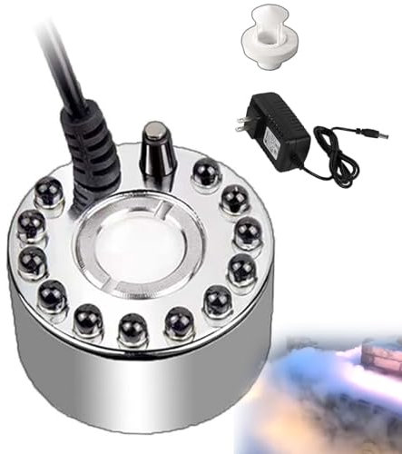 FBJAMZ Generador de Niebla, nebulizador de Estanque, máquina atomizadora de Niebla Mini, generador de Niebla ultrasónica para acuarios, máquina de Niebla para pequeños estanques (1 Hole)
