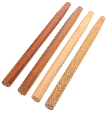 ULTECHNOVO 4piezas Mangos Ergonómicos De Madera para Azadas Mango Accesorios De Jardín para