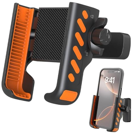 Generisch Golf Handyhalter - Magnethalter mit 360° Drehung,360 Grad Drehbar Klemmbefestigung Schnellspanner Tragbar Für Motorrad LKW Fahrrad Roller Fitnessstudio Rollstuhl
