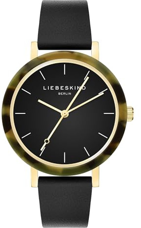 Liebeskind Berlin Damen Armbanduhr – Rundes Gehäuse mit gemustertem Acetat-Topring
