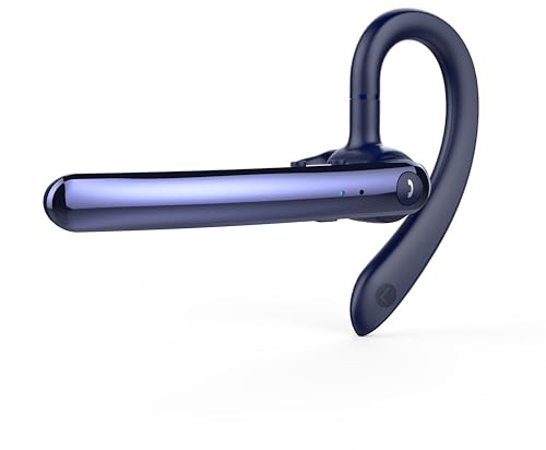 Bluetooth Headset V5.4, 20 Hrs Play Time Hands Free with Dual Mic for Noise Reduction, Single Wireless Headset with LED Charging Case Wireless Earpiece for Driving/Business/Office with Android/iOS