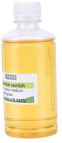 BAFOVY Vernice Altamente Lucida da 250 Ml, Vernice Protettiva Trasparente per Dipinti a Olio e Alchidici, con Design Ad Asciugatura Rapida per Protezione da Polvere e Graffi