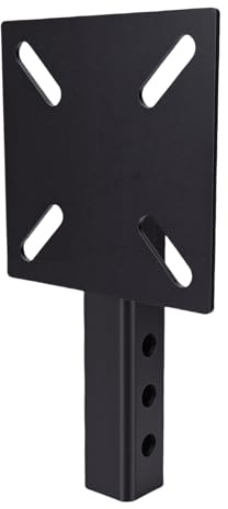 Luocute Plaque D'étau de Montage sur Attelage, Support de Treuil Universel pour Remorque de Camion ATV avec Construction Robuste en Acier au Carbone, pour étaux de Chaîne de Gril de