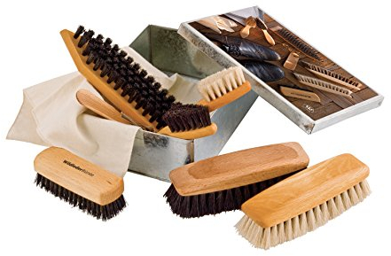 Redecker Luxury Shoe Shine Care Set In Metal Box