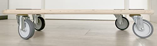 Dörner + Helmer Transportroller Stabil-Soft, 590mm x 290mm x 120mm, 200kg Tragkraft, Gummiräder, für Kisten und Möbel