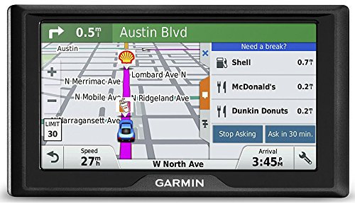 Garmin Sistema di navigazione GPS Drive 50 USA LM con mappe a vita, indicazioni turno per giro parlate, accesso diretto, avvisi del conducente e dati Foursquare