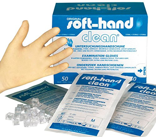 Soft della mano 00368800 Clean Guanti, vendute a coppia, Sterile, M (Confezione da 100 PZ)