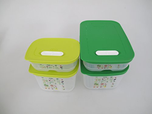 TUPPERWARE Kühlschrank 4,4L hoch+1,8L flach+1,8L hoch+800ml KlimaOase P 23881