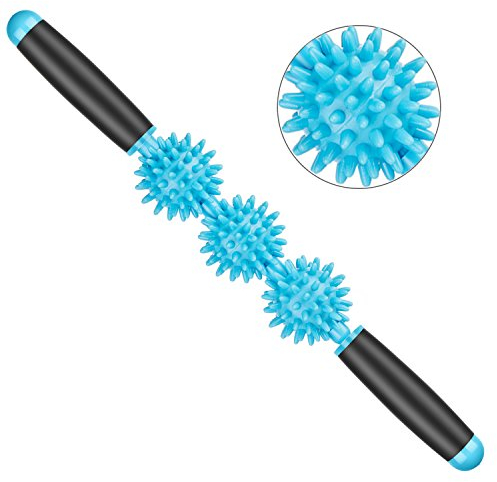 Lgelball Massage Roller - Massagestab – Muskel Massagegerät zur Abhilfe bei Muskelkater, Muskelschmerzen, Krämpfen, Rückenbeschwerden, Schmerzen an Rücken, Waden, Beinen und Triggerpunkten