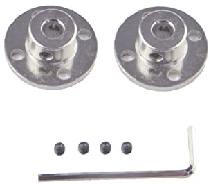 CHANCS accoppiamento albero flangiato con viti Diametro esterno 10mm Diametro interno 3mm connettore motore per parti fai da te 2PCS