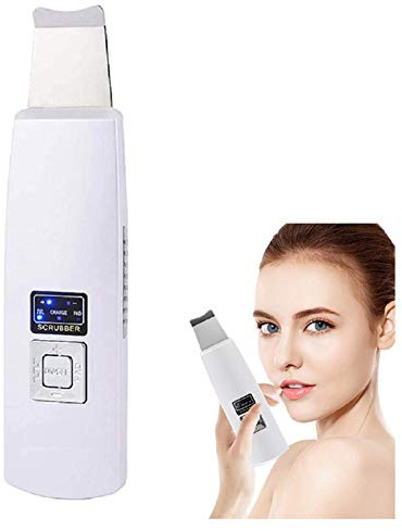 Facciale Detergente Raschietto Pelle Scrubber Ultrasuoni Spatola Face Scrubber Blackhead Esfoliatore Pulitore porpora Popolitana Esfoliante strumento nero Estrattore di rimozione della testata