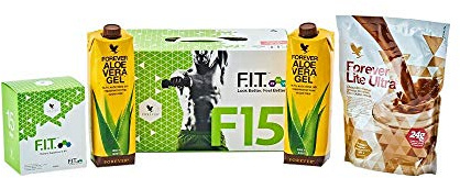 F15 Beginner - Forever Lite Ultra - Chocolate and Aloe Vera Gel | Mit Schokoladen-Geschmack, Aloe Vera Gel sowie Vitaminen und Mineralstoffen, ideal für das F15-Ernährungsprogramm