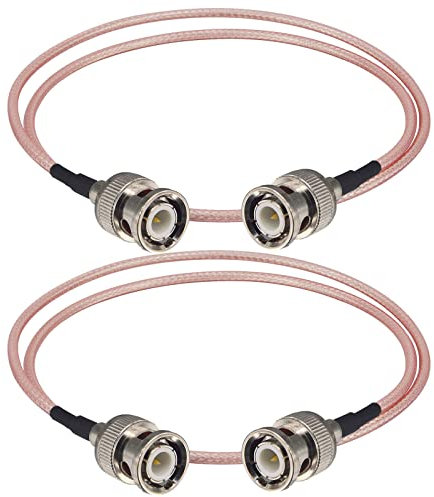 Boobrie RG316 Cavo 50cm BNC Maschio a Maschio 50 Ohm - Alta Schermatura e Basso Dissipamento, Perfetto per CCTV DVR, Scanner Radioamatori Portatili, HD-SDI Segnali Video