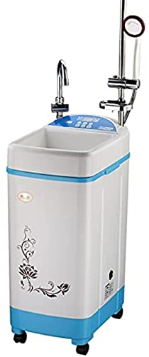HSRG Instantaneous Electric Water Heater, 80L Home Storage Power Off Thermostatic Shower Water Heater, 2000W Mobile Smart Instant Bathing Machine, Outdoor Bath Portable Water Heater