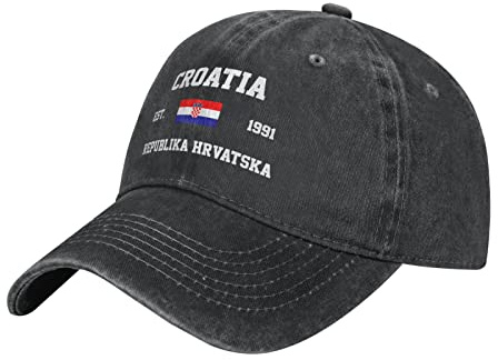 YINGD Unisex Baseball Cap Kroatien 1991 Hrvatska Flagge Verstellbare Baseball Kappe Atmungsaktiv Sonnenhut für Erwachsene Damen Herren, #601, One size