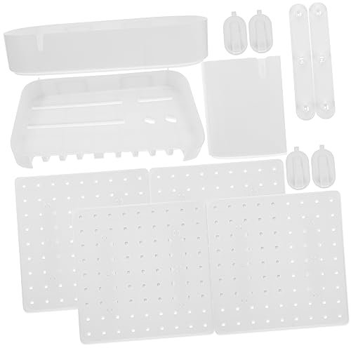 Alipis 1satz Wandmontierter Pegboard Organizer Teiliges Ohne Bohren Für Vielseitige Anwendung Im Wohnzimmer Büro Und Badezimmer Inklusive Weißen Platten Multifunktionalem Ovalen Und