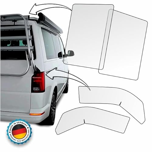 LACKSCHUTZSHOP Pellicola protettiva per vernice, adatta per portabiciclette VW T6/T6.1 | Pellicola protettiva trasparente adatta per portellone posteriore Volkswagen e portabici Thule