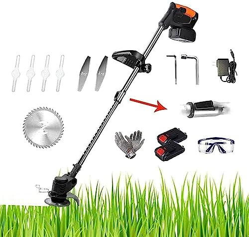 NAKEAH Trimmer Cordless Sweeper Electric Handheld Portable Lawn Mower Agricultural Household Cordless Weeder Garden Pruning Tool Brush