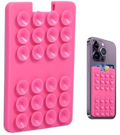 Custodia per telefono con ventosa appiccicosa, supporto per telefono adesivo in silicone con 24 ventose singole, supporto multifunzionale a doppia ventosa per telefono, supporto per cellulare