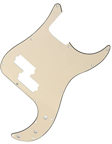 CORHAD Pb Bass Schlagbrett 3-lagiges mit 13 Schraubenlöchern aus Kunststoff Beiges Schützende und Dekorative Ersatzplatte für E-bass Zubehör