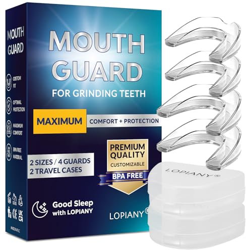 Attelle de dentition pour la nuit, gouttière dentaire, attelle de dentition pour la nuit, 2 tailles, 4 protège-mouthguard malléables