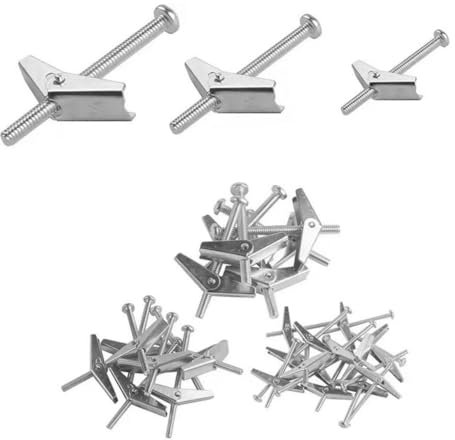 SEWOART Satz Kippbolzen Für Trockenbau Wandanker Mit Flügelmuttern Hohlwandanker Zum Aufhängen Schwerer Gegenstände Ersatz-kippbolzen Für Trockenbauanker Hochleistungs-kippbolzen