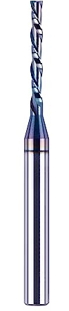 SpeTool Punta per fresa a spirale con gambo da 1/4 di pollice, diametro di taglio 1/8 di pollice, fresa in carburo solido rivestita in TAC, lunghezza totale extra lunga 7,6 cm, per intaglio del legno