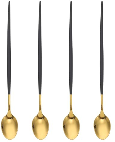 ABOOFAN Löffel Mit Langem Stiel Aus Edelstahl EIS Löffel Schaufel Für Eiscreme Kaffee Tee Cocktails Und Desserts 4Er Set 9.25 Zoll Für Bar Küche Und Zuhause