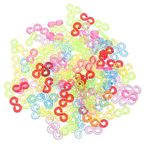 Generic 1000pcs Rubber Band Loom Clips s Connectors for DIY Bracelet Making Kit Colorful Plastic Clips s Hooks for Crafts Suitable for Boys and Girls and Home Projects