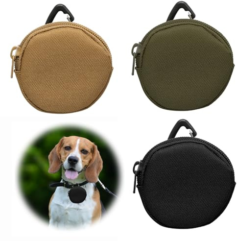 Juyibaao 3 Stücke Klein Leckerlibeutel für Hunde, Münzbeutel, Futterbeutel Hundetraining mit Reißverschluss und Karabiner, Leckerlitasche für Hunde, Kleines Portemonnaie