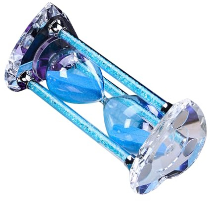 Wdbild Temporizador, reloj de arena de cristal en forma de corazón de 30 minutos con caja para cocina, práctica herramienta de gestión del tiempo
