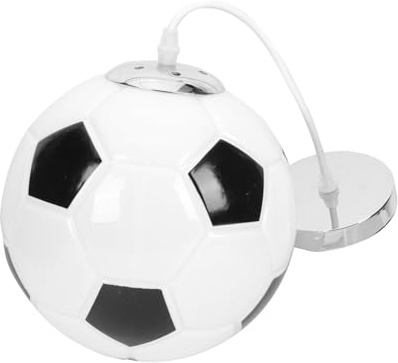 Vaguelly Fußball Pendelleuchte Glas Kugel Kreative Hängelampe für Wohnzimmer Esszimmer Flur Moderne Glasdeckenleuchte 20cm