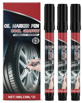 YAOGUI 3Pcs Paint Markers Permanent For Metal Wood Tires Home & Industrial Use Not Faded White Tire Chalk Paint Stick Crayon Marker Graffiti Art