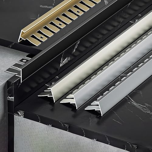 Coayuou Einfassprofil Biegbar Leisten 90cm* 3 Stück Aluminium Blech Einfach Zuzuschneiden & Montieren Ideal Für Geschwungene Kanten & Individuelle Raumgestaltung(Schwarz,8.2mm)