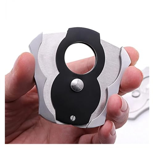 Coupe-cigares, Couteau, Perforateur, Ciseaux, Couteau À Cigares En Acier Inoxydable, Double Lame, Coupe-cigares, Guillotine, Outil De Coupe(Black)