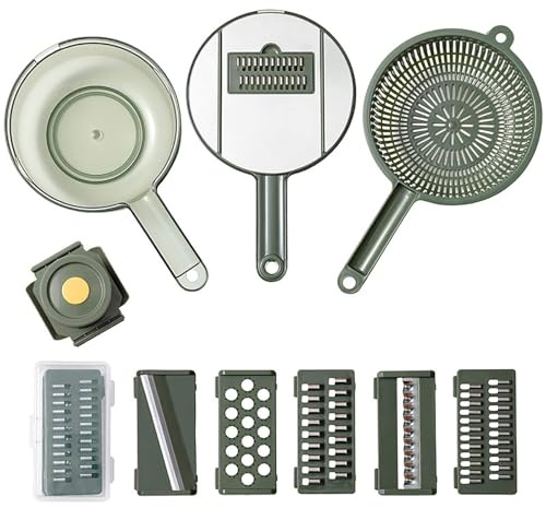 GBASDXU Hachoir Alimentaire, Hachoir à légumes et spiraliseur Pro Chopper Original, Hachoir avec récipient, trancheuse à Fruits