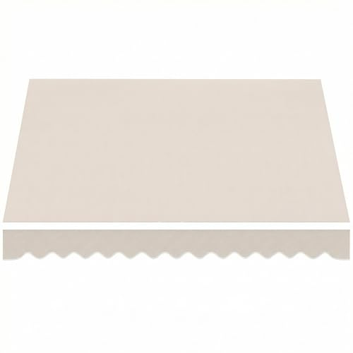 Outsunny Toile de Rechange Store Banne avec Lambrequin 3,5 x 2,5 m Crème