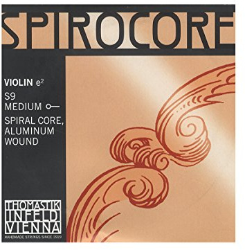 Thomastik-Infeld Spirocore Cuerda de violín Mi 4/4 – Cuerda individual (S9), núcleo de cable en espiral, entorchado de aluminio, tensión media