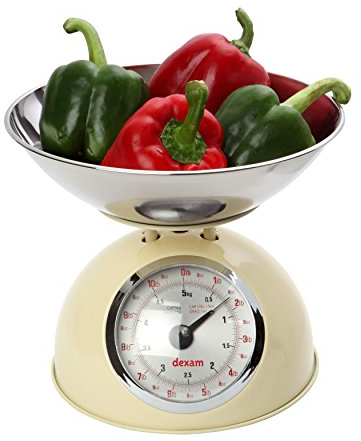Bilancia da Cucina Vintage 5 kg - Beige, mechanical, argento, carta di cellulosa