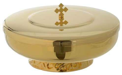 Holyart Metal Chalices Patens Ciboria: Ciborium Bowl with lid, 16 cm (6.3 inc.)