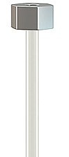Art & More Perlonseil mit Gleiter 1,5m, Bilderseil 150cm, Zubehör für Galerieschienen - 4 Stück
