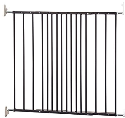 Scandinavian Pet Design Extendable Dog Gate, 62.5-106.8 cm/24.6-42 inches wide, 72 cm high, Extendable Stair Gate/Pet Gate/Safety Gate, Metal, Black, Made in Denmark