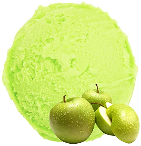 Grüner Apfel Geschmack Eispulver VEGAN - OHNE ZUCKER - LAKTOSEFREI - GLUTENFREI - FETTARM, auch für Diabetiker Milcheis Softeispulver Speiseeispulver Gino Gelati (Grüner Apfel, 1 kg)